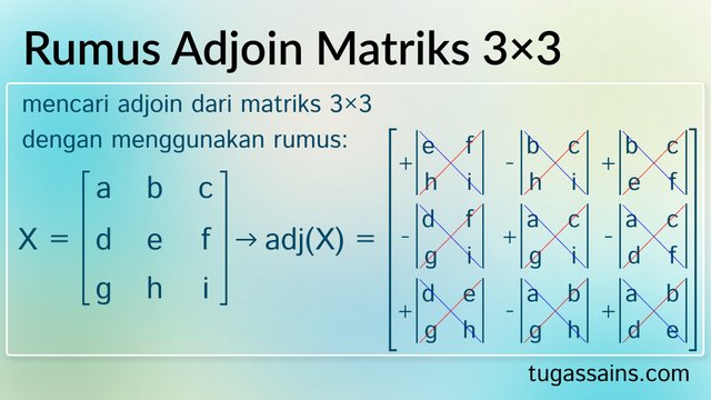 Rumus Adjoin Matriks 3x3