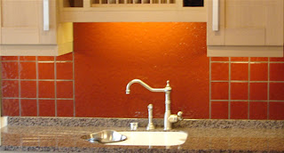 Orange Kitchen Splashback