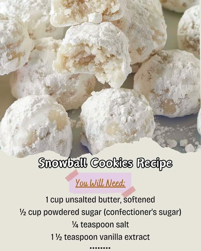 🍪 Snowball Cookies Recipe