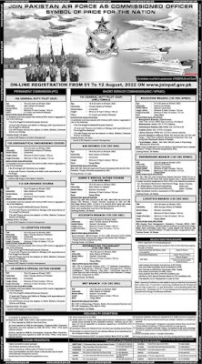 Pakistan Airforce Jobs 2022 | PAF Jobs 2022 Apply Online and Paper Pattern