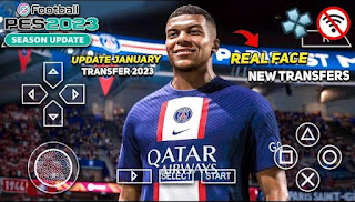 Download eFootball PES 2023 ISO Real Face PPSSPP Best Graphics Update Final Transfer Android Offline