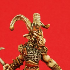 Beastman on Red Background