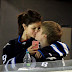 Justin Bieber and Selena Gomez Kiss and Cuddle at Hockey Game