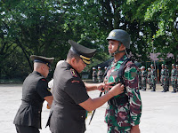 DANRINDAM XVI/PTM PIMPIN UPACARA PEMBUKAAN PRODI DIKMATA TNI AD GEL. II TA 2023