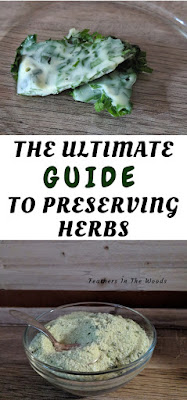 Preserved herbs in oil and salt