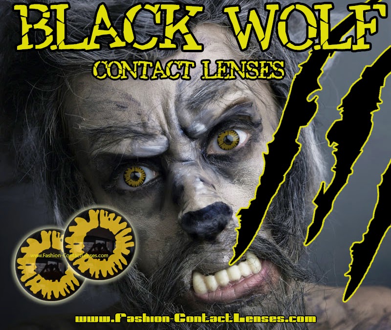 Black Wolf Contact Lenses for Halloween