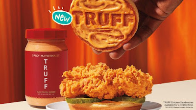 Popeyes Spicy Truff Chicken Sandwich.