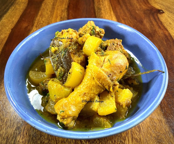Mula di Murgi mangxo |  Chicken & Turnip Curry | Assamese recipe