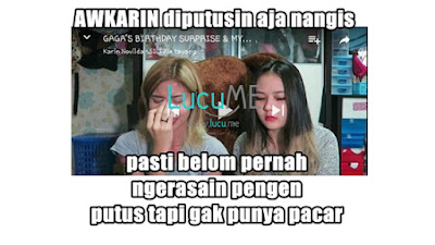 7 Meme Kocak Awkarin Diputusin Pacar Nangis  Ini Bikin 