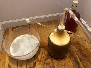 Fermentation vessel with blowoff tube