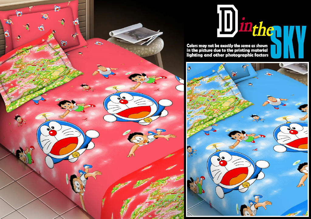 Sprei Anak Motif Doraemon in the Sky