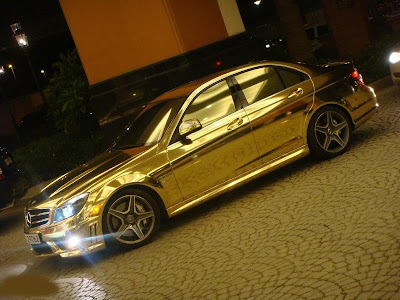 solid gold mercedes benz car golden plated paint cost price interior wheels merc