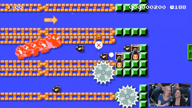 Escape From Giant Wiggler Super Mario Maker underwater