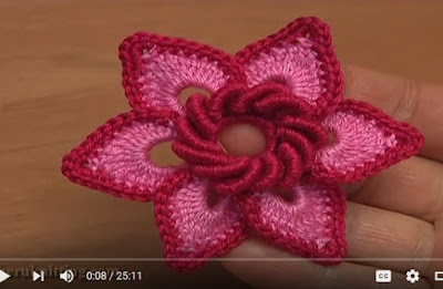 FLOR MUY BELLA A CROCHET PASO A PASO CON VIDEO TUTORIAL