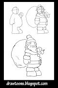 How to draw Santa Claus. Cartoon art drawing tips on how to draw Santa Claus