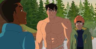 My Adventures with Superman shirtless Clark Kent, Clark Kent sem camisa