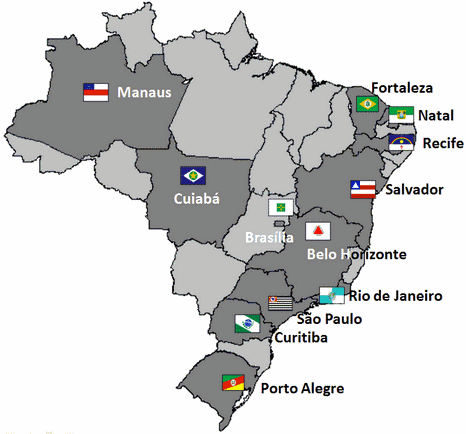 brazil world cup logo 2014. World Cup Host Cities.