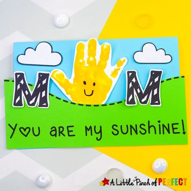 You are My Sunshine Handprint Card