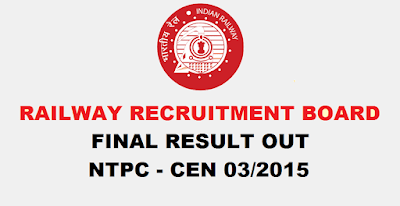 RRB NTPC Final Result Out (All Region)