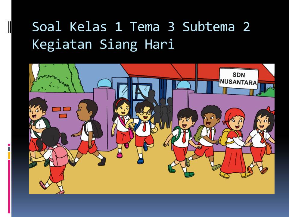 Soal Tematik Kelas 1 Tema 3 Subtema 2 Kegiatanku Kumpulan Soal Tematik Sd