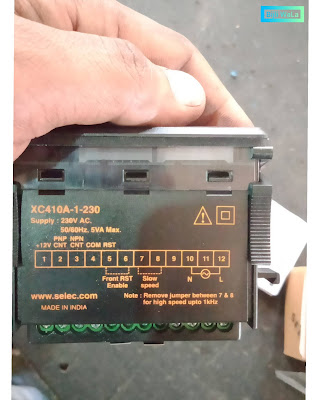 Terminal connections of counter SelecXC410