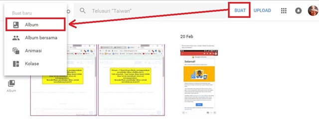 Buat Album Baru di Google Foto