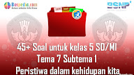 Lengkap - 45+ Contoh Soal untuk kelas 5 SD/MI Tema 7 Subtema 1
Peristiwa dalam Kehidupan Kita