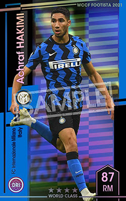 Football Cartophilic Info Exchange Sega Panini Japan Wccf Footista 21 F21 02 Extra Achraf Hakimi