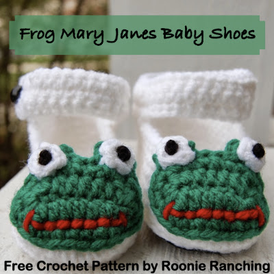 crochet Mary Shoes 9  pattern old Roonie for shoes  Janes month Baby    Ranching free  Frog baby