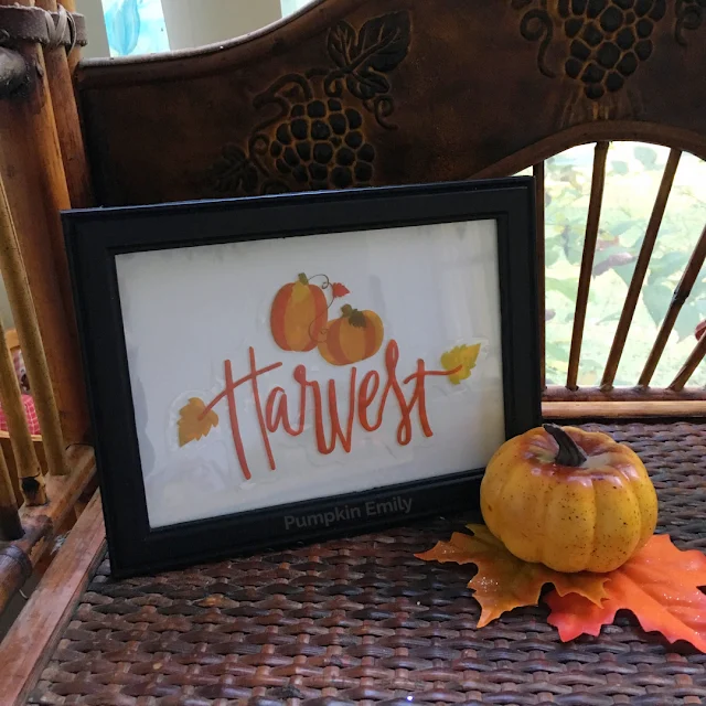 DIY Fall Frame Art Made with Window Cling