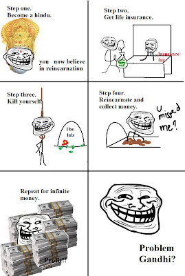 troll science problem gandhi