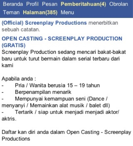 3 Cara Ikut Casting di Screenplay Production SCTV  Info 