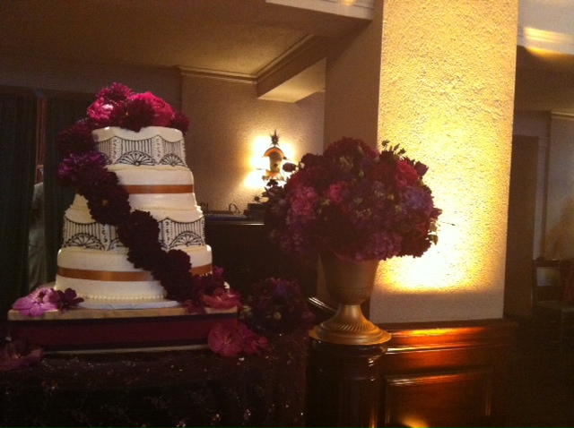 The arch over the sweetheart's table was moved from the ceremony