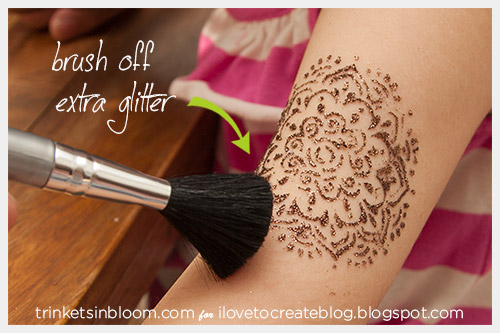 iLoveToCreate Blog: Henna Inspired Glitter Tattoos