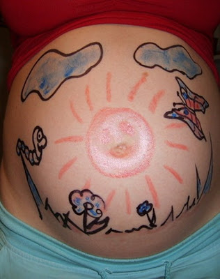 pregnant belly pictures. Pregnant Belly Painting Art