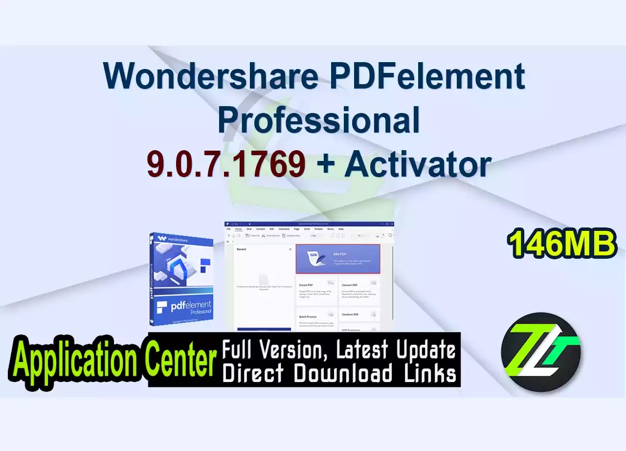 Wondershare PDFelement Professional 9.0.7.1769 + Activator