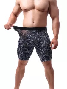 AD 3 Pcs/Lot New Men Long Plus Size Boxer Shorts Trendy Fashion Soft Breathable Printed Boxing Underwear Men's Ice Silk Boxer Pants US $24.99 21 sold4.3 Free Shipping