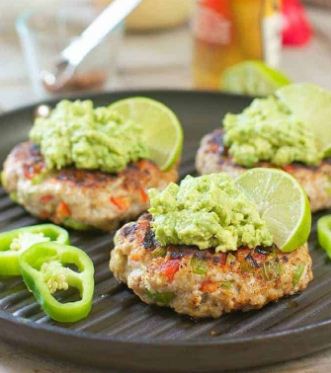 Best Healthy Food for Chili Lime Chicken Burgers with Avocado Salsa on Recipe
