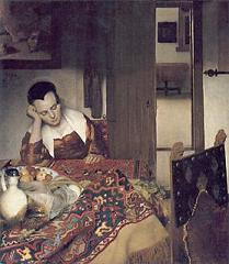 Vermeer painting A Maid asleep