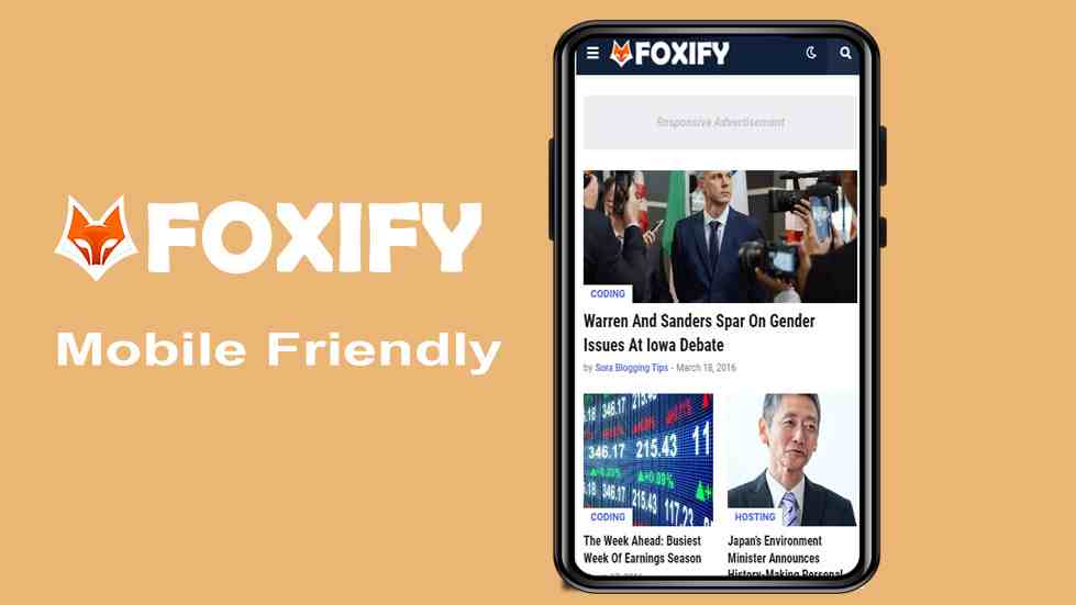Mobile Friendly Foxify Premium Blogger Template Download