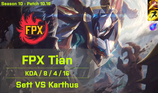 FPX Tian Sett JG vs Karthus - KR 10.16