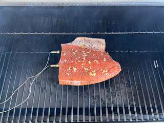 Salmon Being Smoked