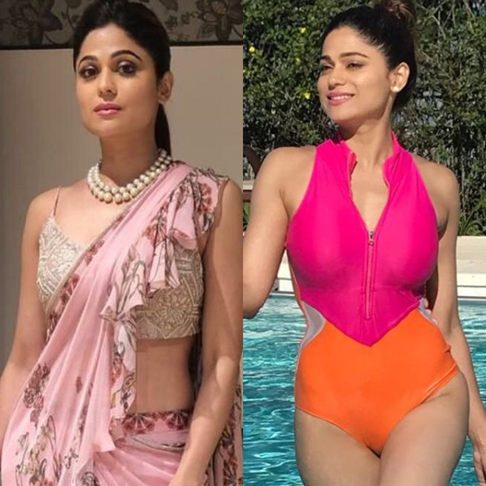 Shamitha Shetty saree vs bikini hot indian actress
