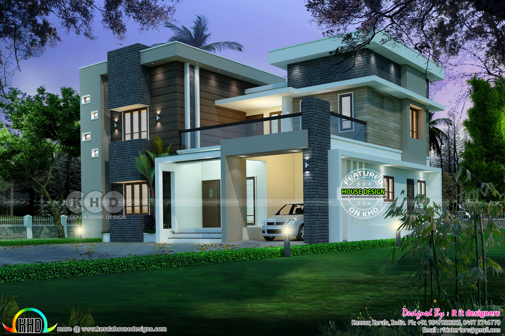 Modern contemporary Kerala home 2352 sq-ft - Kerala home design and