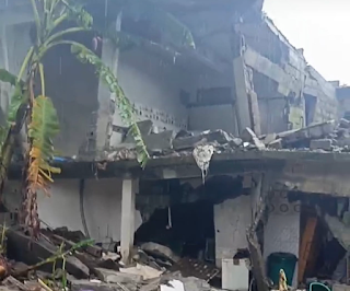Intempéries : Une partie d'une maison de 24 chambres s'est effondrée !