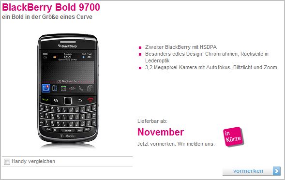 The upcoming Blackberry Bold