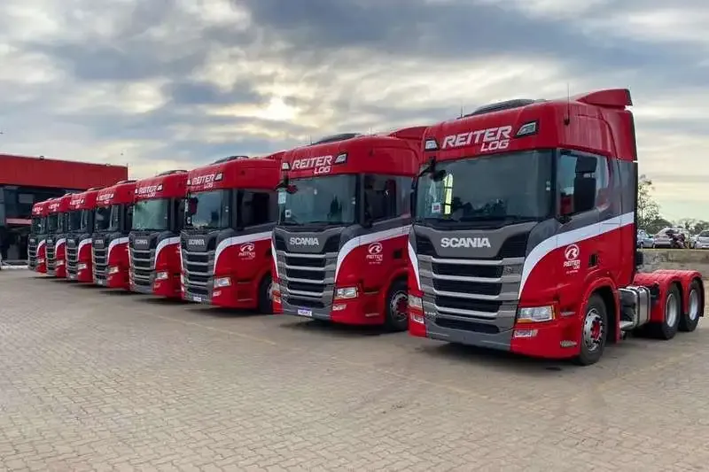 Frota de caminhões Scania da Reiter Log
