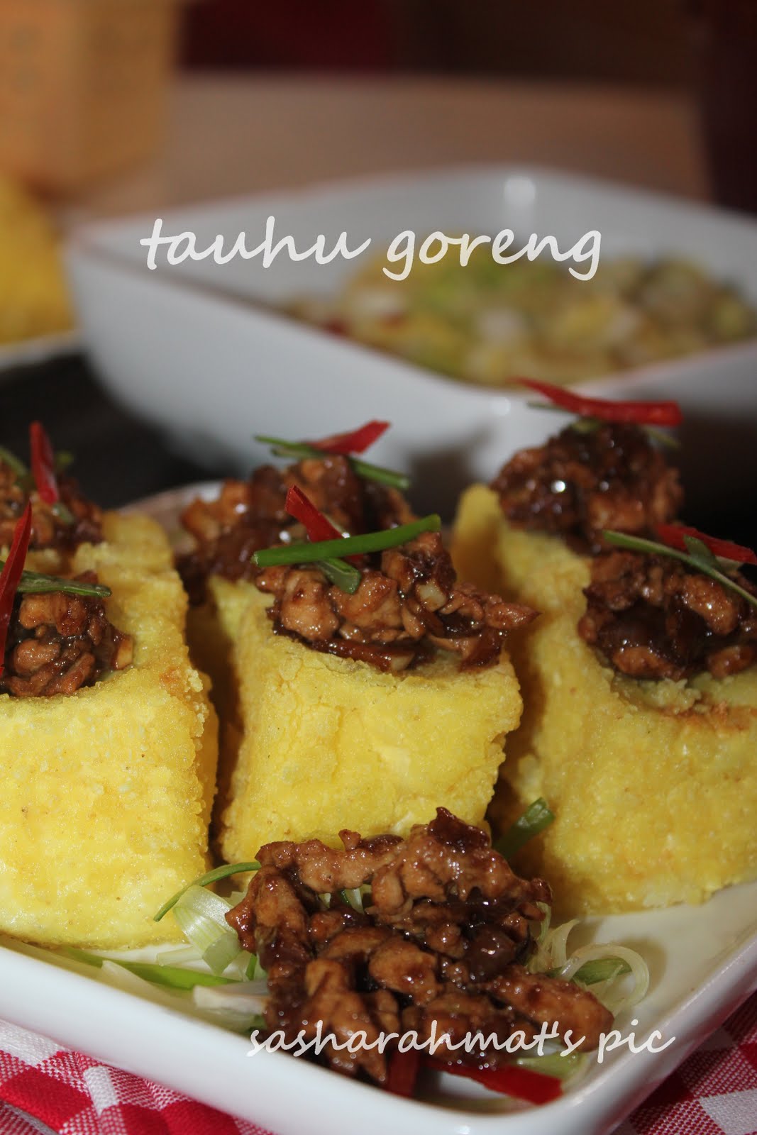 Love to cook , love to eat: tahu goreng perencah ayam