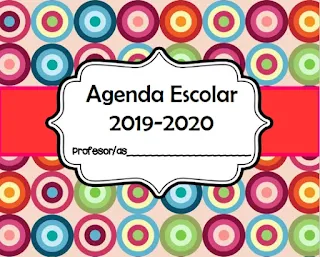 Agenda Escolar Editable para maestros en pdf 2019 - 2020