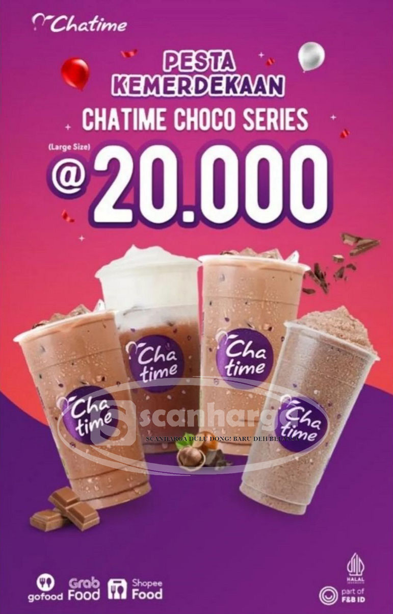Promo CHATIME PESTA KEMERDEKAAN CHOCO SERIES Hanya Rp. 20.000
